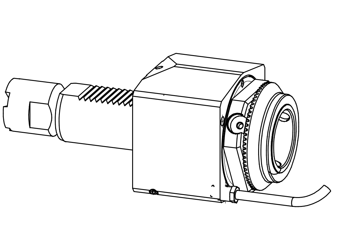 Angetriebenes Werkzeug VDI40 Gerade Einheit