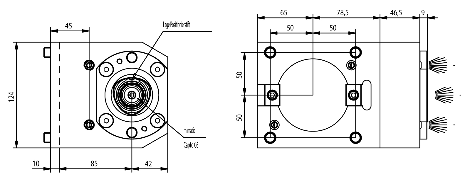 Statisches Werkzeug BMT85 Kombihalter