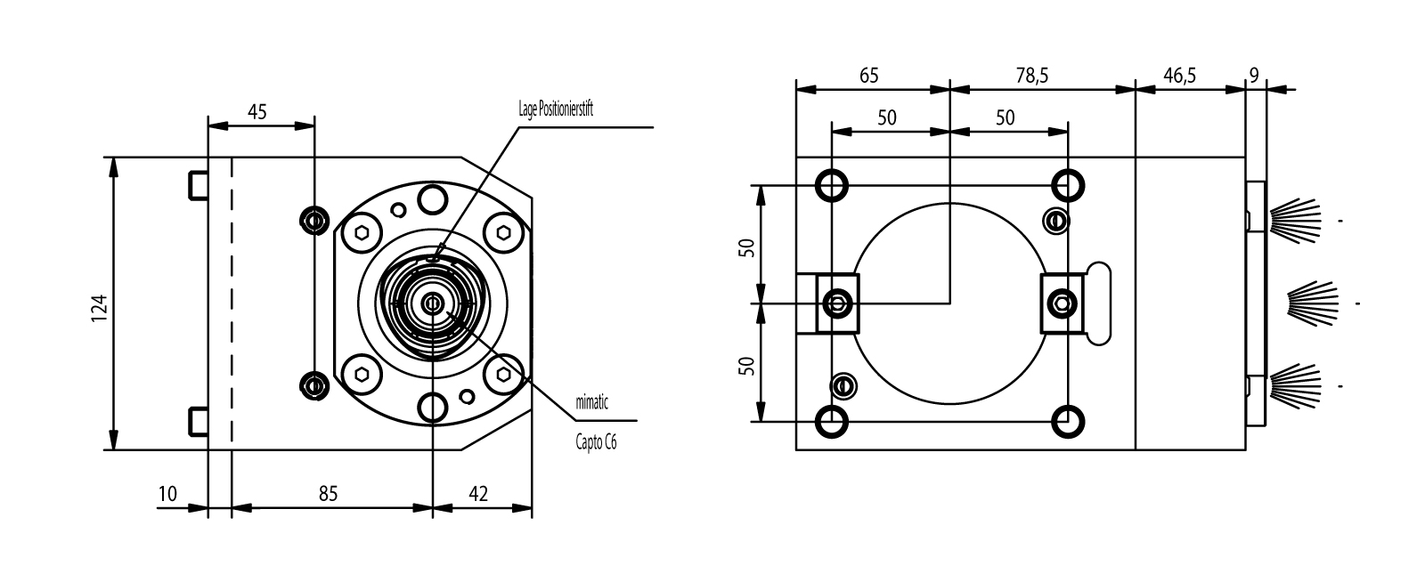 Statisches Werkzeug BMT85 Kombihalter