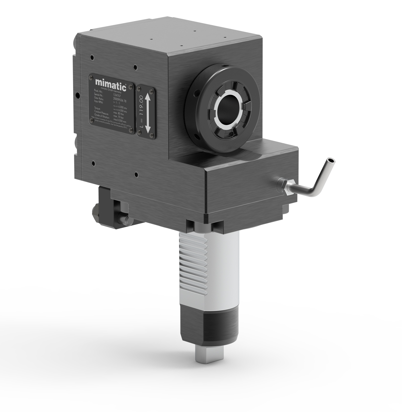 Angetriebenes Werkzeug VDI40 Winkel-Einheit 90°, versetzt Angetriebenes Werkzeug VDI40 Winkel-Einheit 90°, versetzt