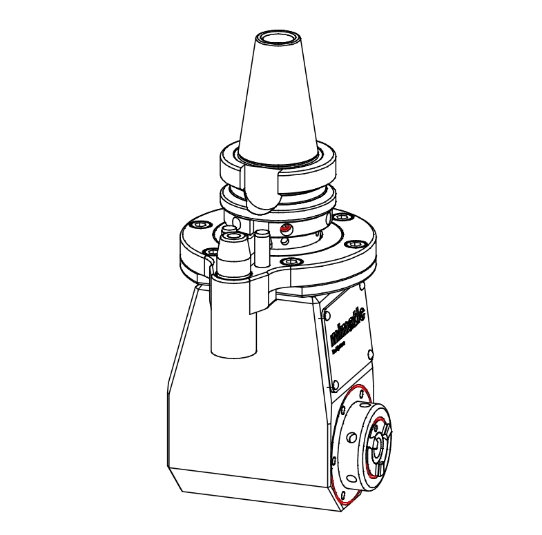 Winkelkopf 90°, BBT30 (Dual Contact), für FANUC Robodrill