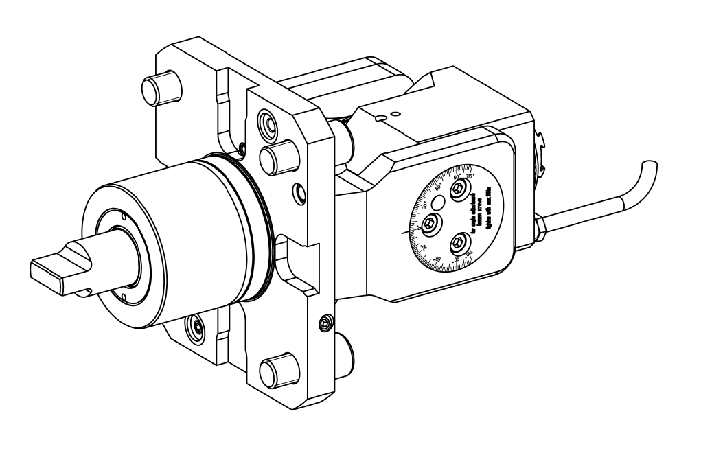 Angetriebenes Werkzeug BMT40 Winkelschwenkeinheit +/- 107°