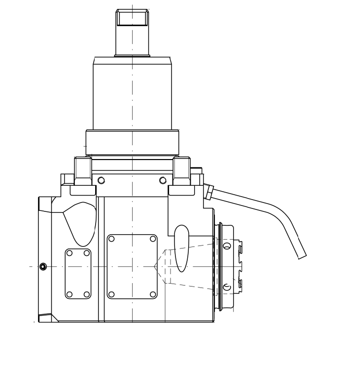 Angetriebenes Werkzeug BMT65 Winkel-Einheit 90° Angetriebenes Werkzeug BMT65 Winkel-Einheit 90°