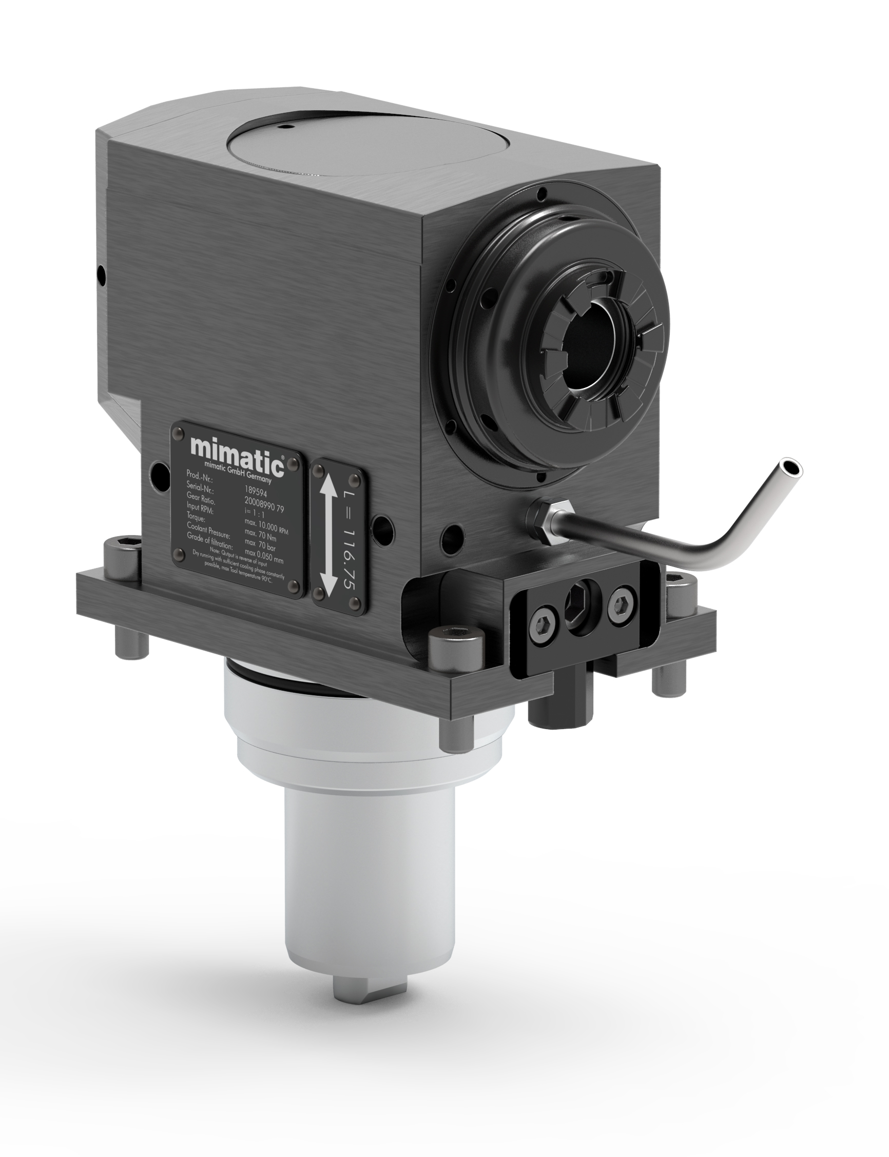 Angetriebenes Werkzeug BMT68 Winkel-Einheit 90° für Gegenspindel Angetriebenes Werkzeug BMT68 Winkel-Einheit 90° für Gegenspindel