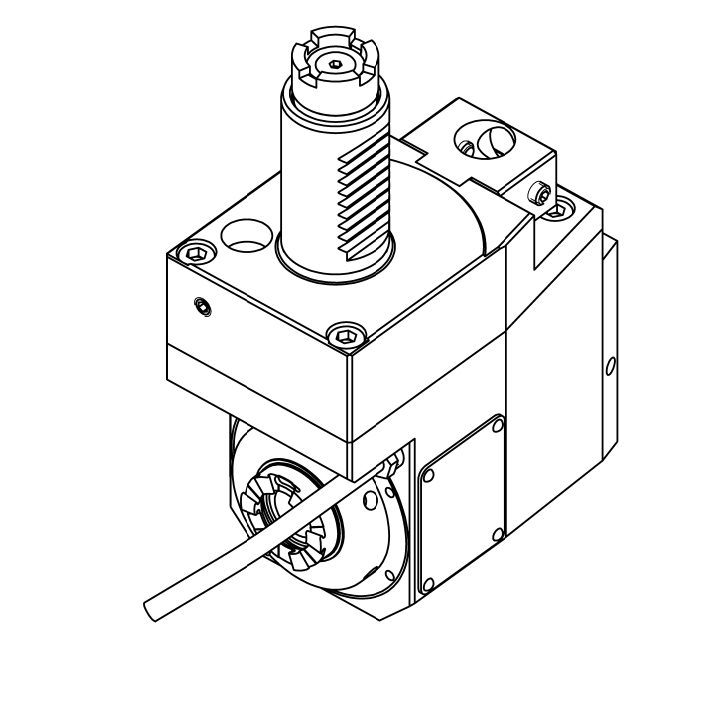 Angetriebenes Werkzeug VDI30 Winkel-Einheit 90°, versetzt für Gegenspindel
