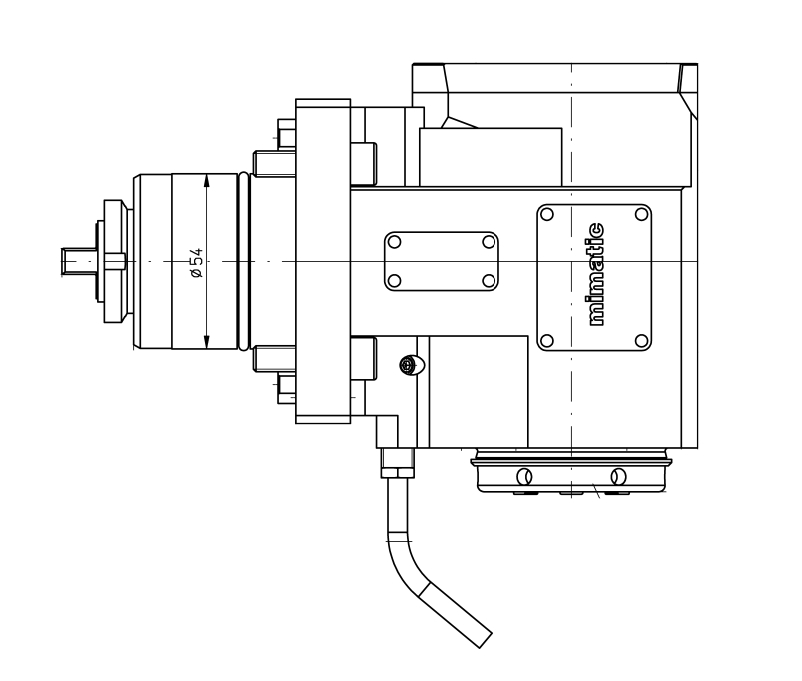 Angetriebenes Werkzeug BMT54 Winkel-Einheit 90° Angetriebenes Werkzeug BMT54 Winkel-Einheit 90°