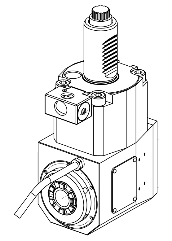 Tahrikli Takım Tutucu VDI30 DIN5480 Açılı Ünite 90° — Ürün Fotoğrafı