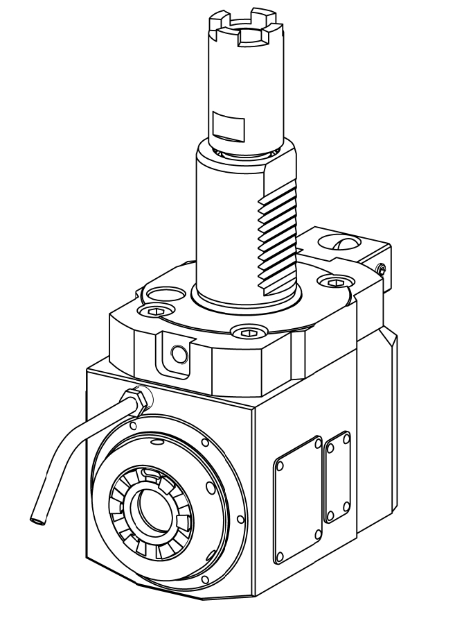 Angetriebenes Werkzeug VDI40 Winkel-Einheit 90° Angetriebenes Werkzeug VDI40 Winkel-Einheit 90°
