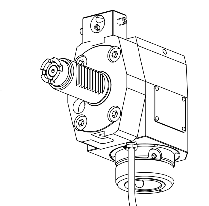 Angetriebenes Werkzeug VDI30 Winkel-Einheit 90°