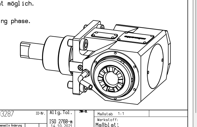 Angetriebenes Werkzeug BMT55 Winkel-Einheit 90°