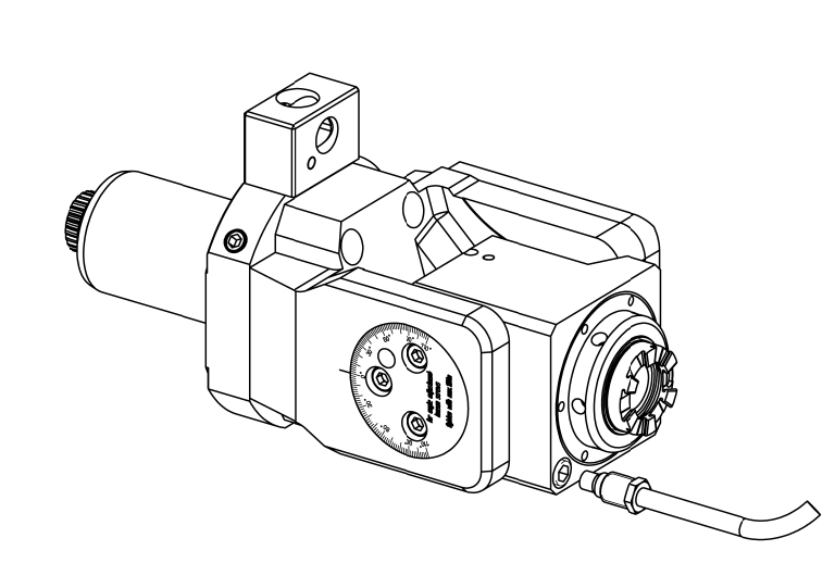 Tahrikli Takım Tutucu VDI40 DIN5480 Angle Ünite, Adjustable +/- 107° — Ürün Fotoğrafı