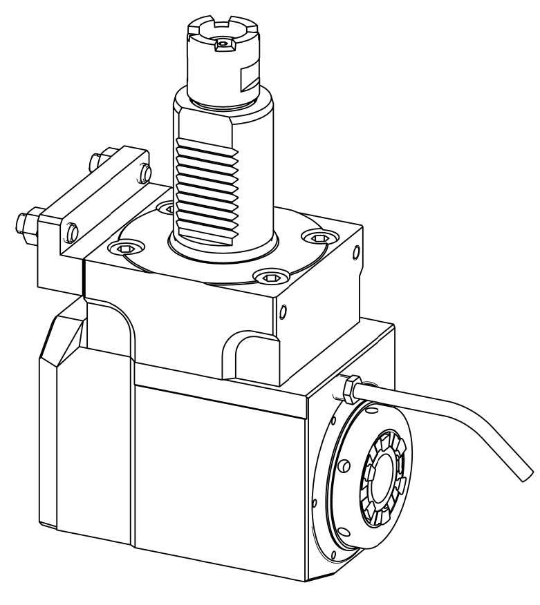 Angetriebenes Werkzeug VDI40 Winkel-Einheit 90° für Gegenspindel Angetriebenes Werkzeug VDI40 Winkel-Einheit 90° für Gegenspindel